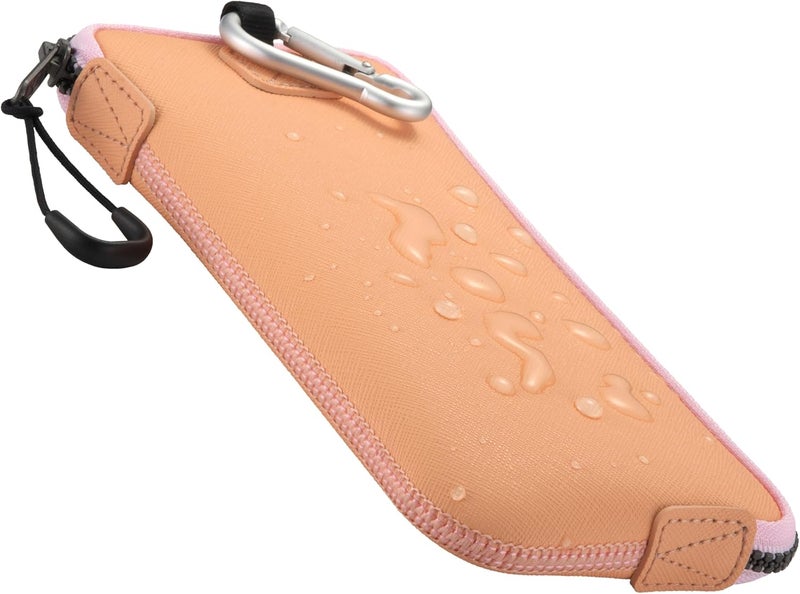 OneJoy Phone Sleeve Lightweight Cell Phone Pouch for Mobile Protection, Slim Fit and Durable, with Clip-on for Easy Carrying, enough for 6.1" to 6.9" Cellphone [ Peach ] - Image 2